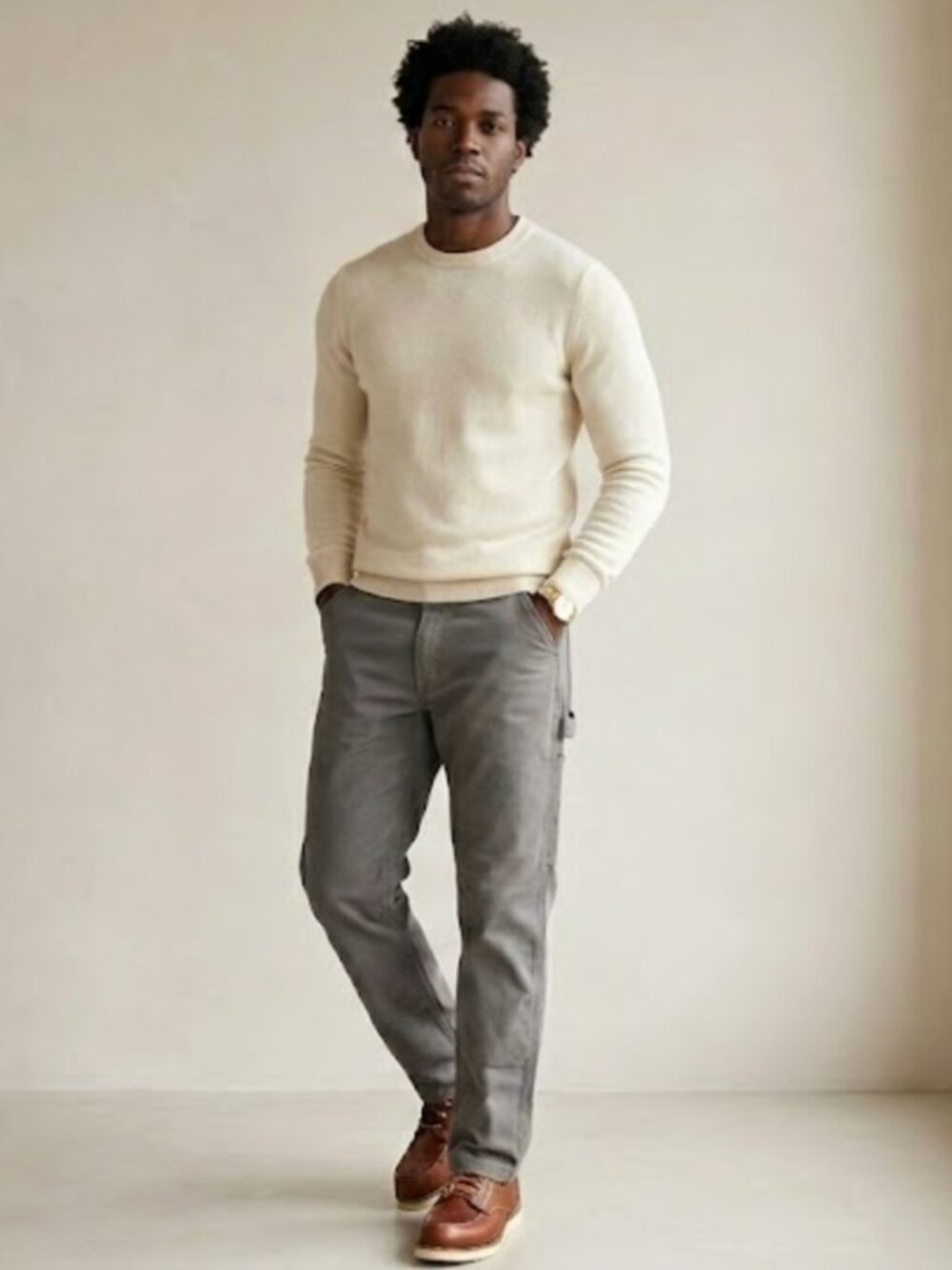 Carhartt B151 Cotton Canvas Carpenter Gray Dungaree Utility Pants SZ 34x32